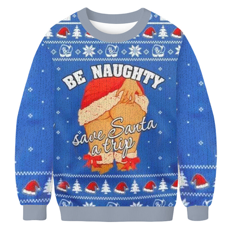 Be Naughty Christmas Ugly Sweater Christmas Outfits Xmas Gifts For Boyfriend