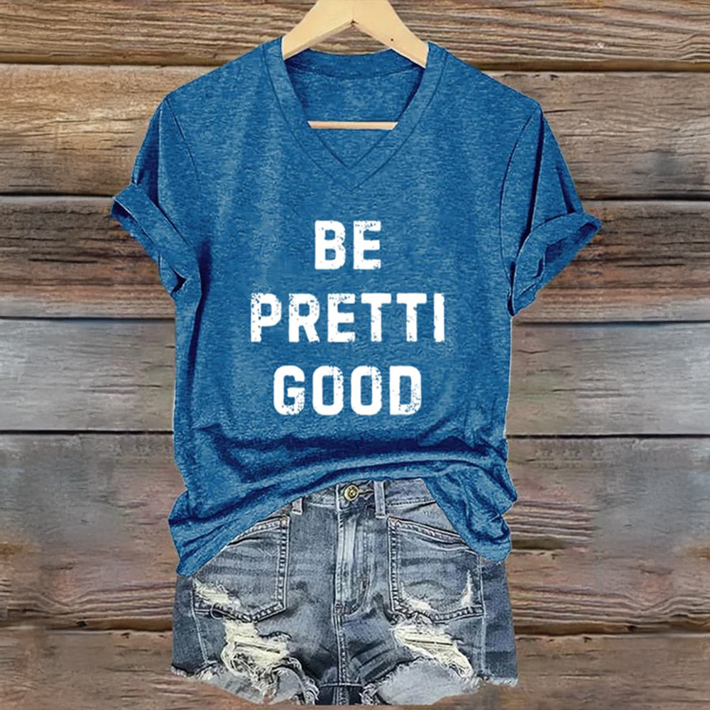 Be Pretti Good Alex Preti V-Neck Shirt Alex January 13 Alex Pretti Merch Gift Ideas For Her