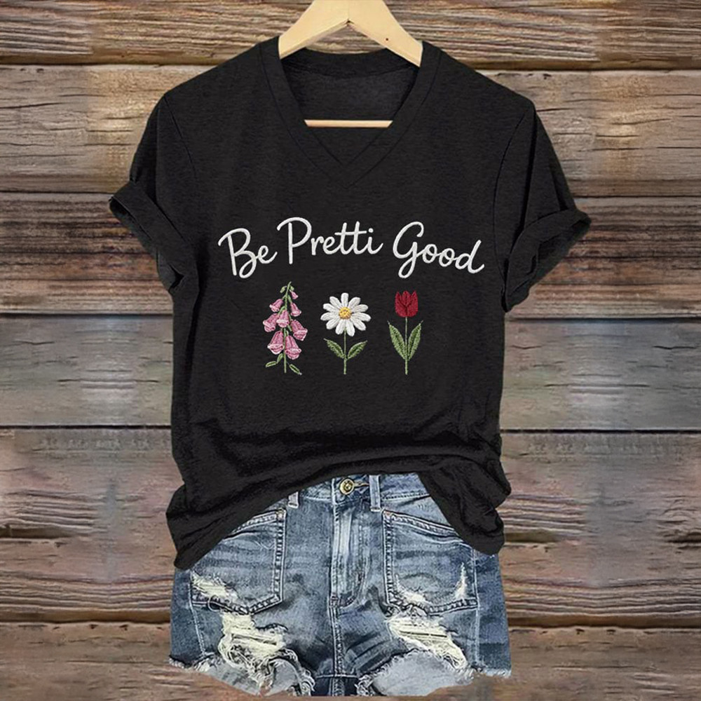 Be Pretti Good Alex Pretti V-Neck Shirt Alex January 13 Anti ICE Clothes Gift For Wife