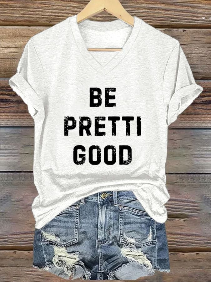 Be Pretti Good V-Neck T-Shirt Minnesota Rebel Alliance Shirt FDT Political Gifts
