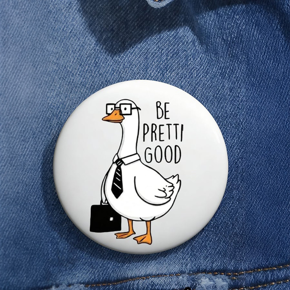 Be Pretty Good Button Goose Art Alex Pretti Kicking Ice Car Alex Pretti Supporter Gift