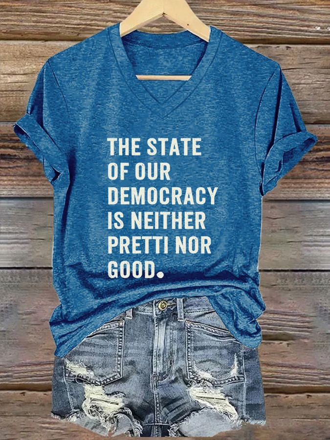 Be Pretty Good V-Neck T-Shirt Support Minnesota Shirt Minnesota Strong Shirt No King Merch