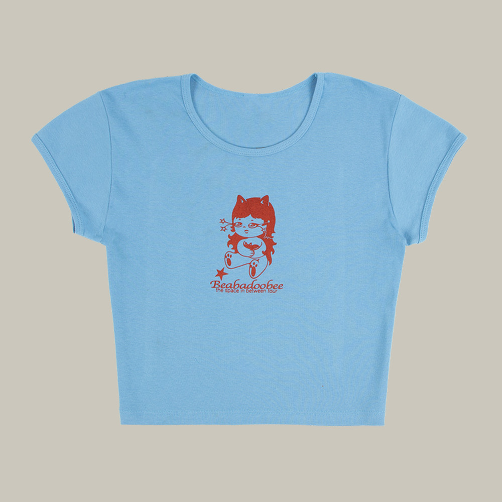 Beabadoobee Merch Baby Tee Space Cat Kiss Tee Beabadoobee Christmas Gifts