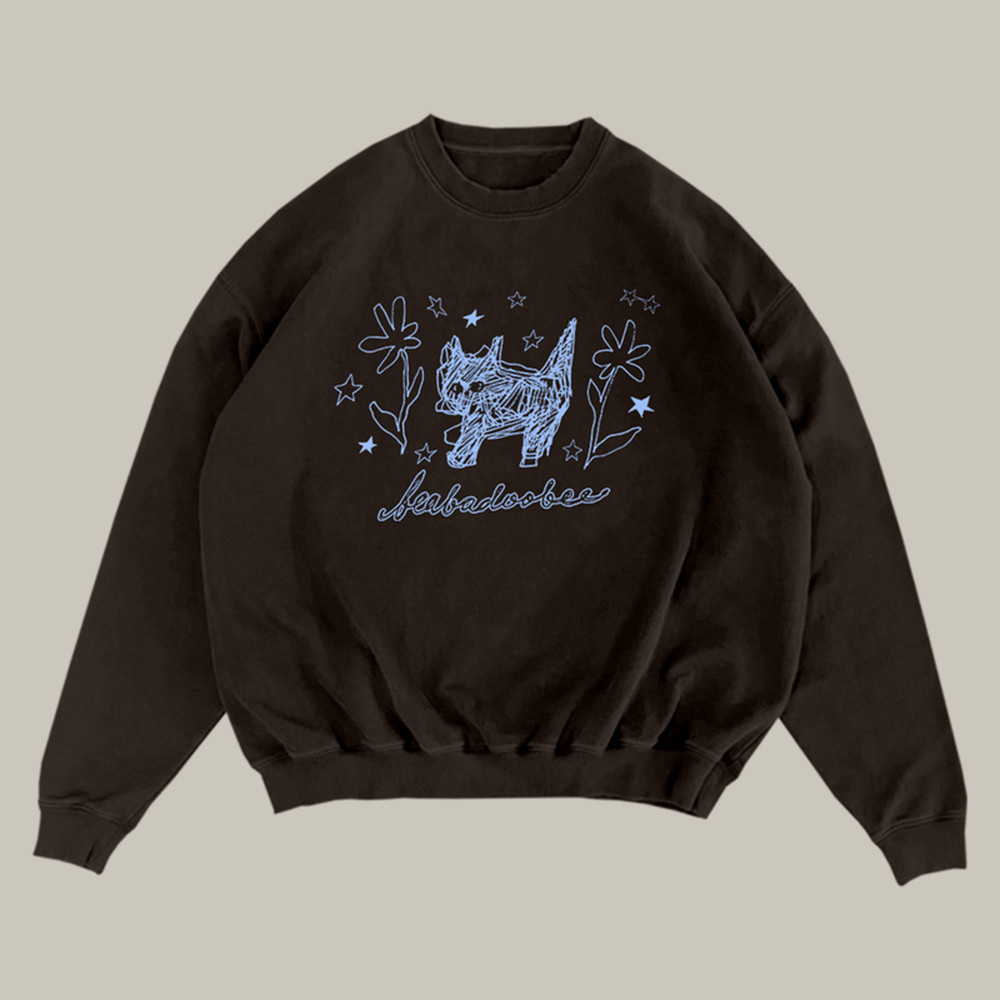 Beabadoobee Merch Sweatshirt Scribble Cat Beabadoobee Clothing Best Music Gifts