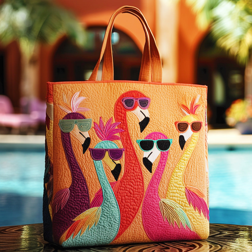 Beach Birds Quilted Tote Bag Flamingo Christmas Presents