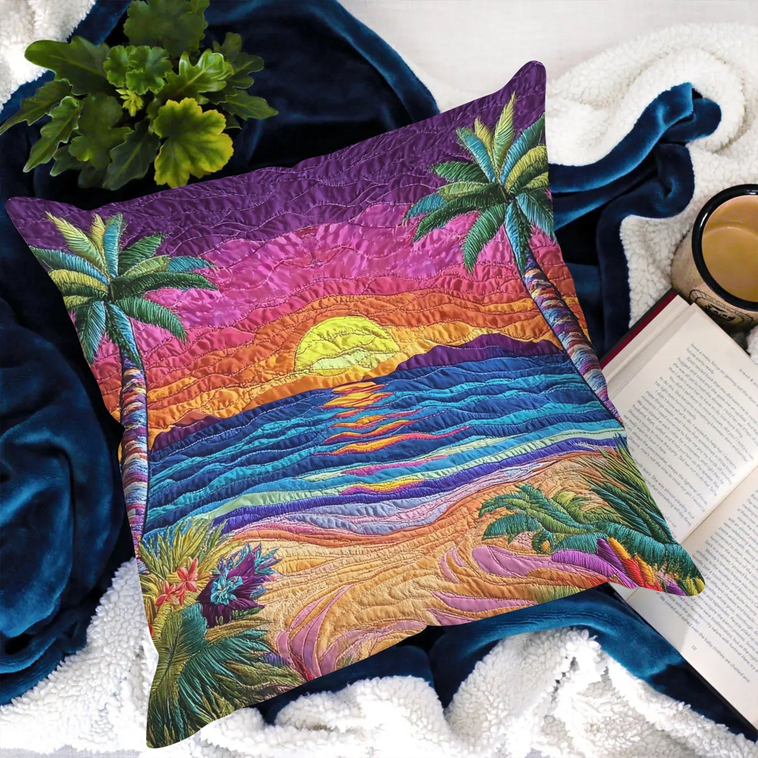 Beach Dreams Quilted Pillow Case Throw Pillow Cases Gifts For Beach Goers