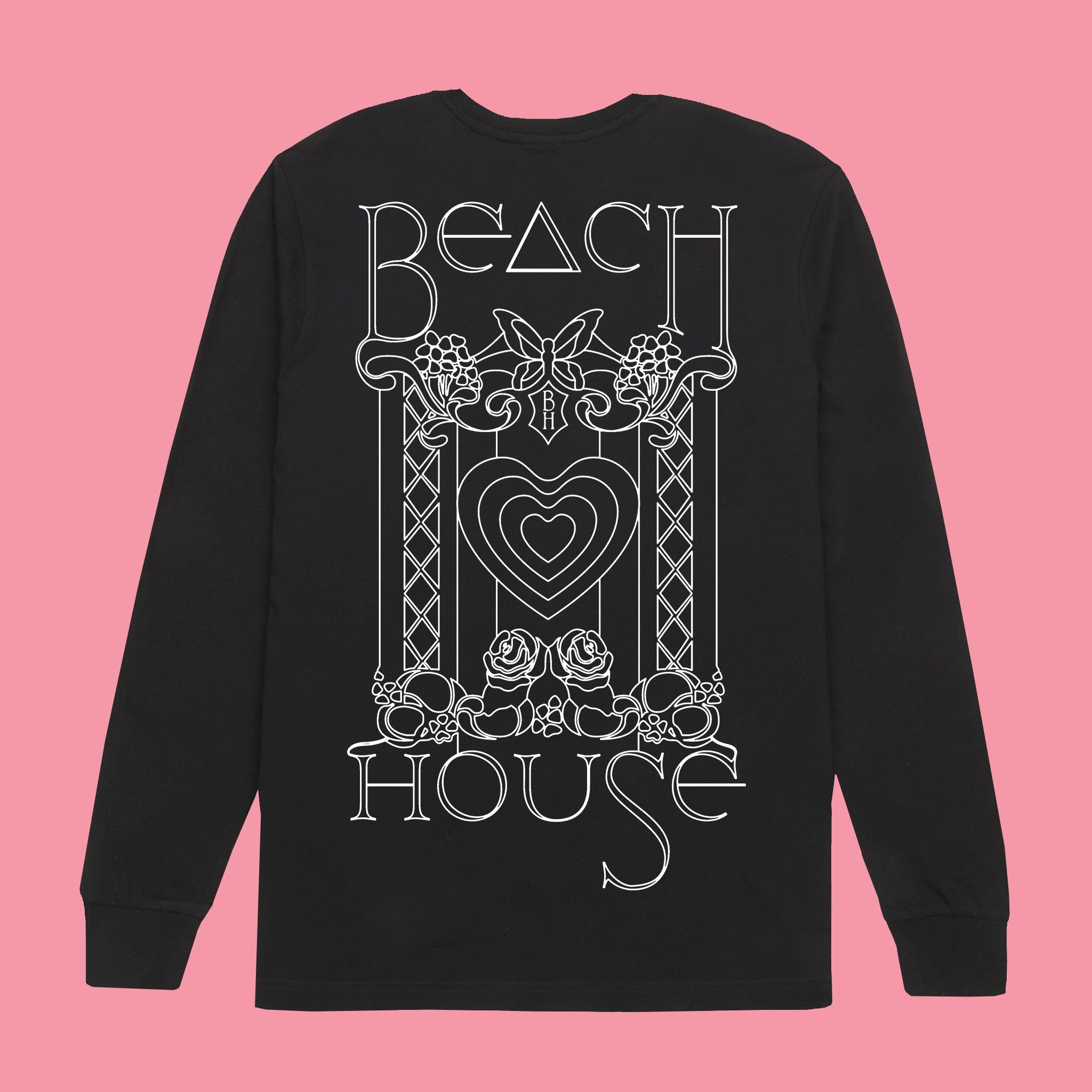 Beach House Merch Stained Glass Tour Black Long Sleeve Shirt Good Gifts For Dads