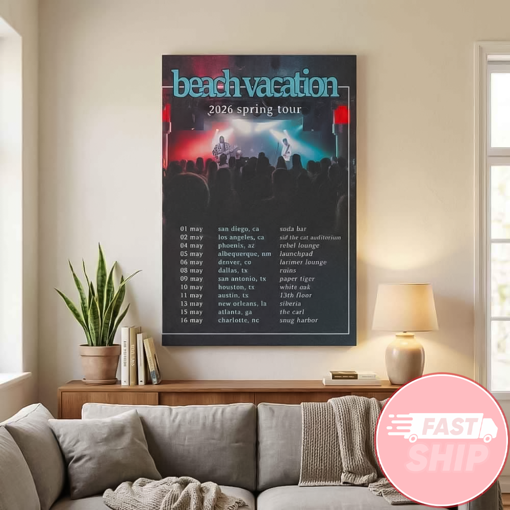 Beach Vacation 2026 Spring Tour And Coping Habits Vinyl Repress May Tour Dates Poster Wall Art