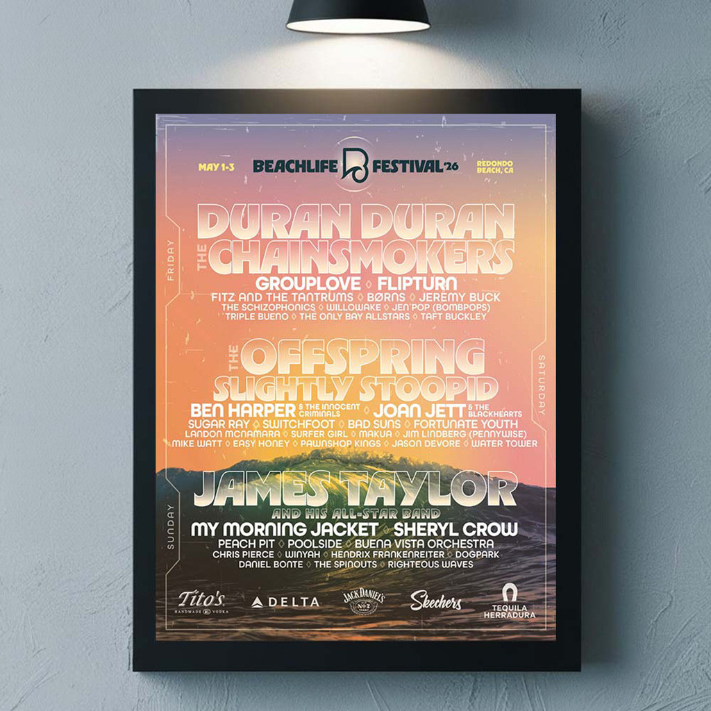 Beachlife Festival 2026 Full Lineup In Redondo Beach California From May 1 To 3 2026 Poster