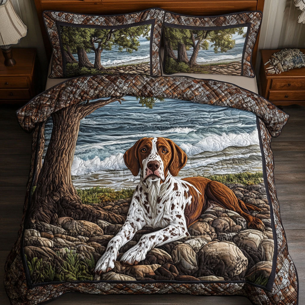 Beachside Pointer Quilted Bedding Set Bed Decorations Best Presents For Dog
