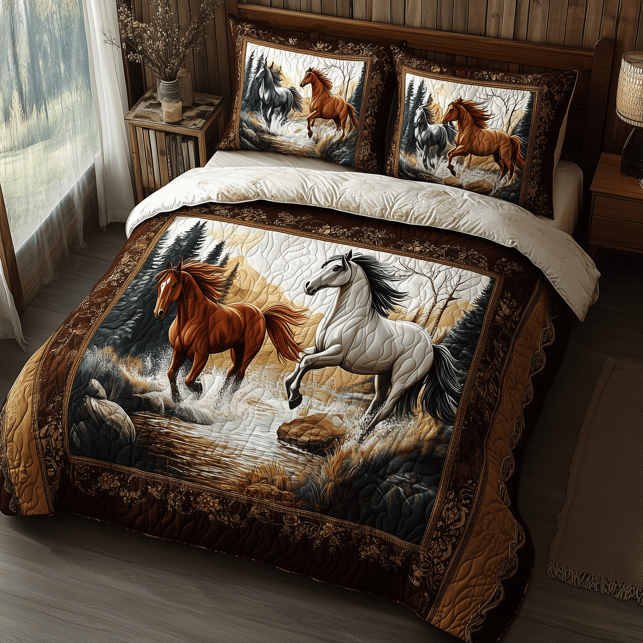 Beachside Runners Quilted Bedding Set Xmas Bedding Set Romantic Christmas Gifts