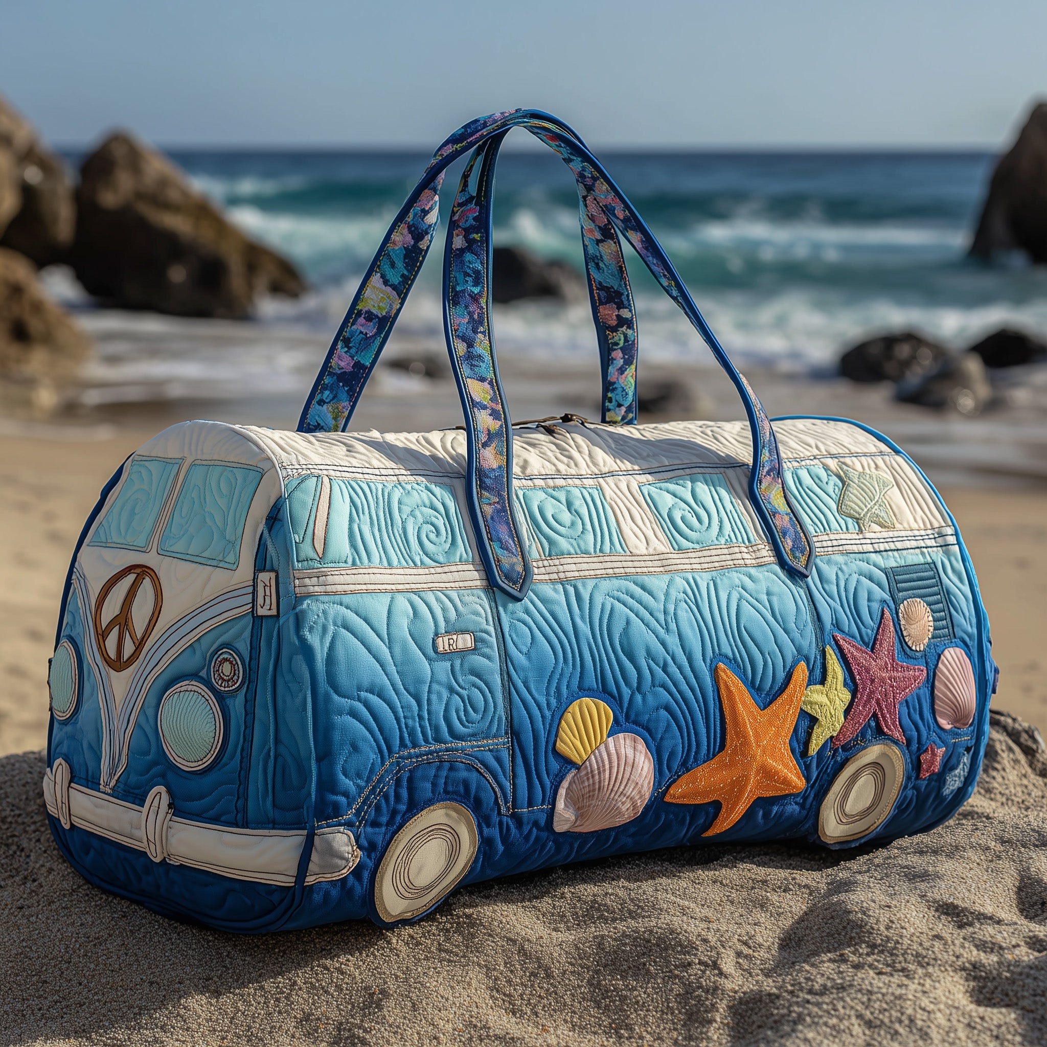 Beachsite Trip Quilted Duffle Bag For Carry On Use