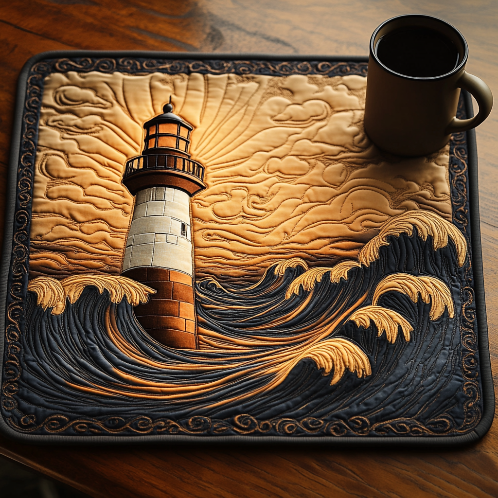 Beacon Serenity Quilted Place Mat Dining Table Accessories Beach Lover Gifts For Her