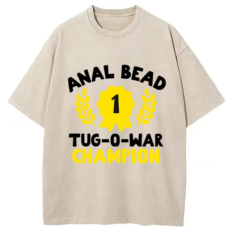 Bead Tug O War Champion Funny Washed T-Shirt Funny Aesthetic Trendy Apparel Gifts For Sister