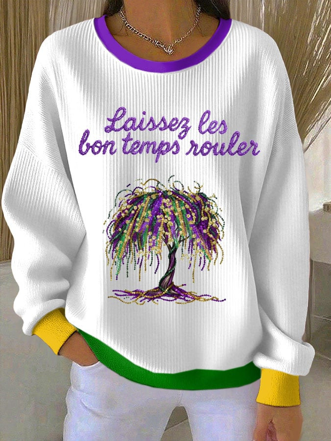 Beads Tree Mardi Gras Sweatshirt Mardi Gras Ladies Shirts Gifts For Girlfriend