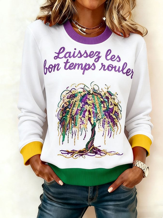Beads Tree Mardi Gras Sweatshirt New Orleans Mardi Gras Clothes For Sale Gift Ideas For Mom