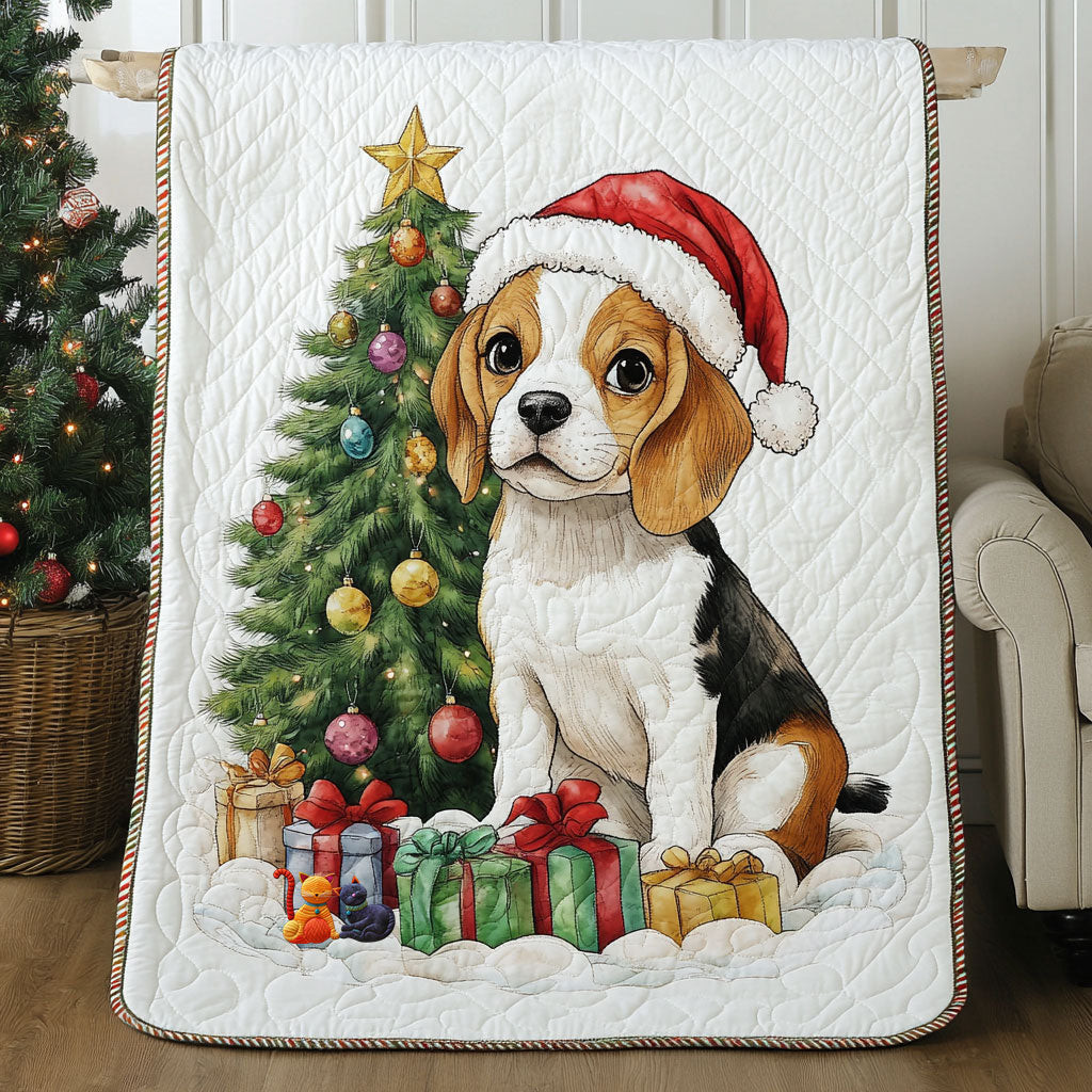 Beagle Christmas Holiday Christmas Quilt Blanket Great Gifts For Dog Lovers