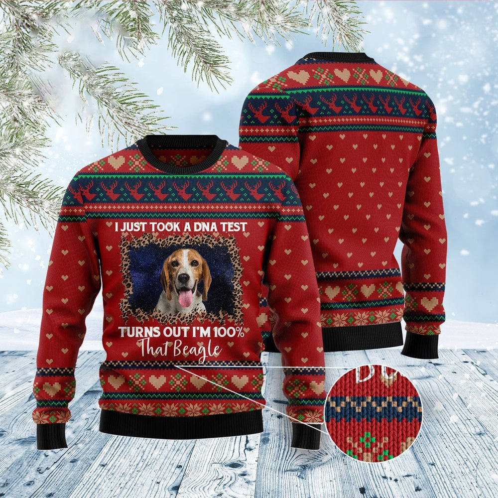 Beagle Dna Ugly Christmas Sweater Funny Ugly Christmas Sweater Best Secret Santa Gifts