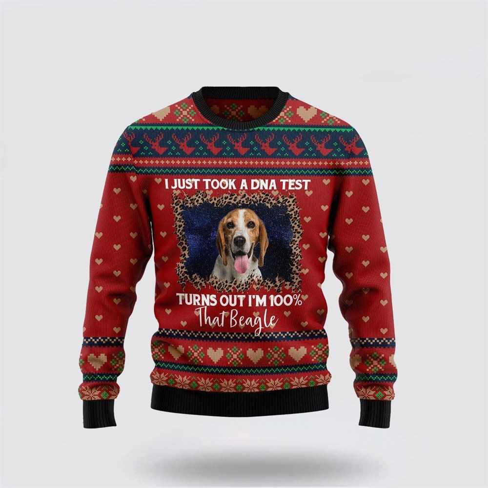 Beagle Dog Christmas Sweater 3D Christmas Gift For Dog Love Christmas Gift Idea