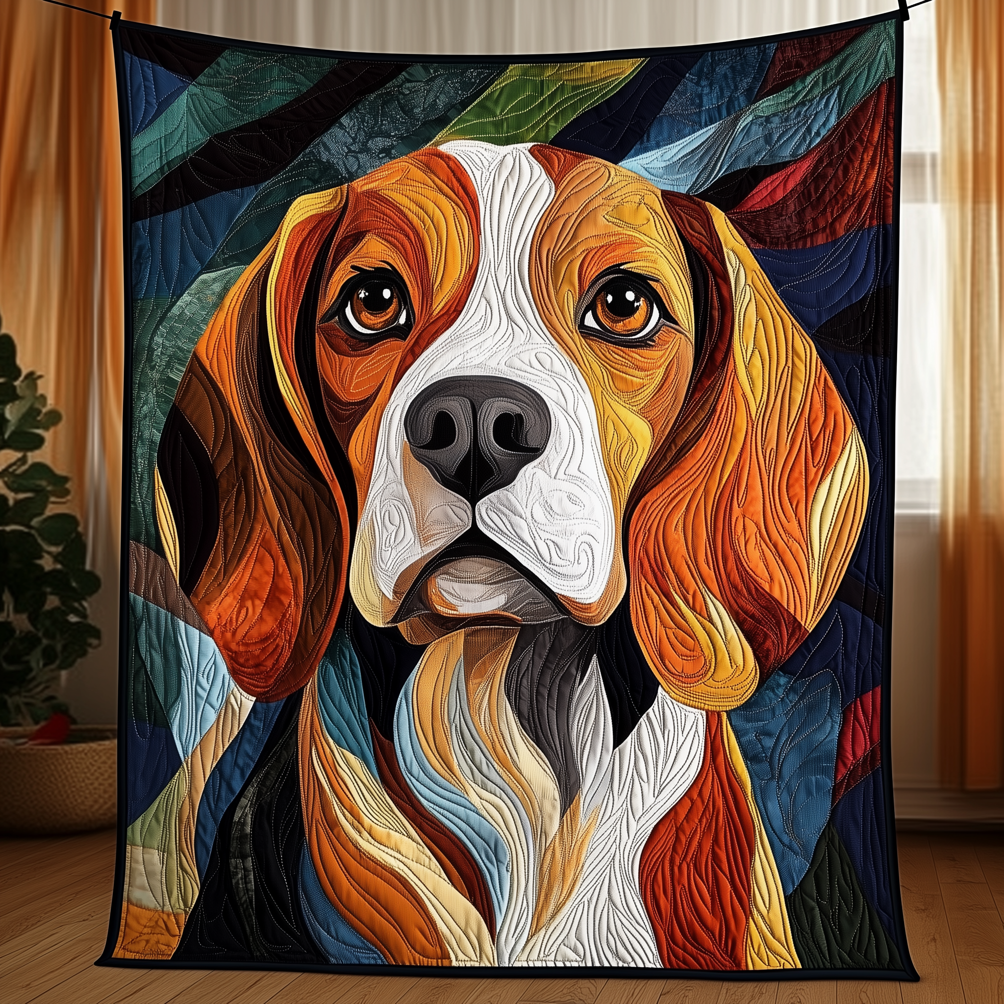 Beagle Dog Friendly Quilted Blanket Dog Mom Pet Loyal Beagle Owner Gifts