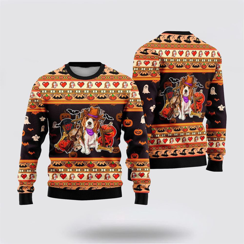 Beagle Dog Halloween Ugly Christmas Sweater Christmas Gift For Dog Love Christmas Gift Idea