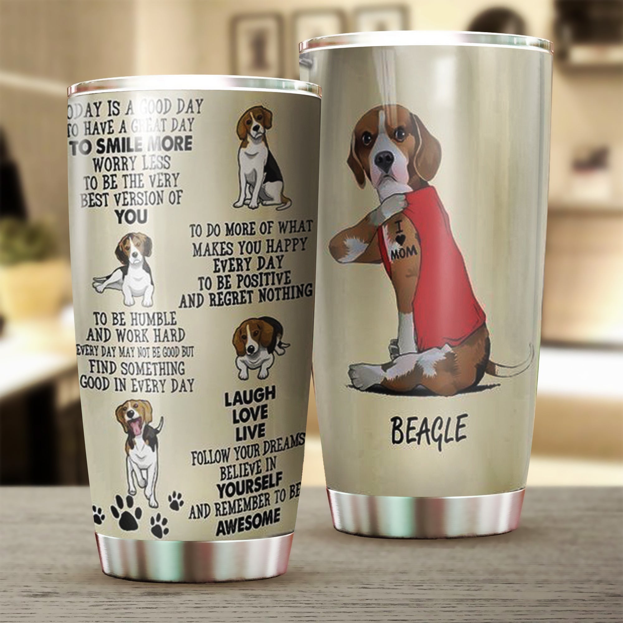 Beagle Dog Have A Great Day To Smile Tumbler Funny Dog Tumbler Cups Gifts For Beagle Lovers Beagle Dog Have A Great Day To Smile Tumbler Funny Dog Tumbler Cups Gifts For Beagle Lovers