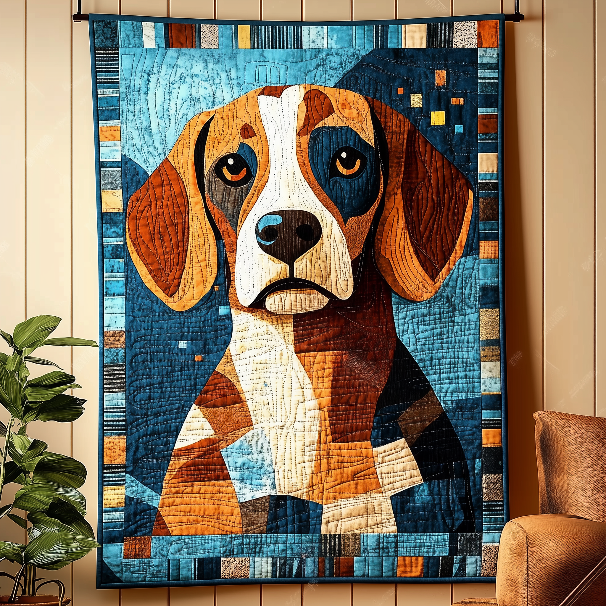 Beagle Dog Tiny Quilted Blanket Warm Puppy Loyal Gift Beagle Owner Gifts