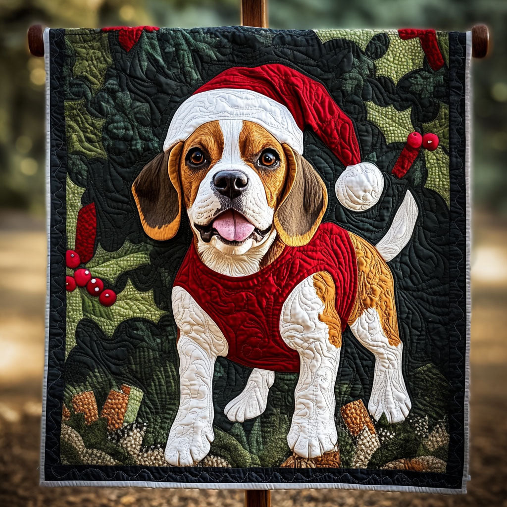 Beagle Festive Magic Quilted Blanket Cute Blankets For Bed