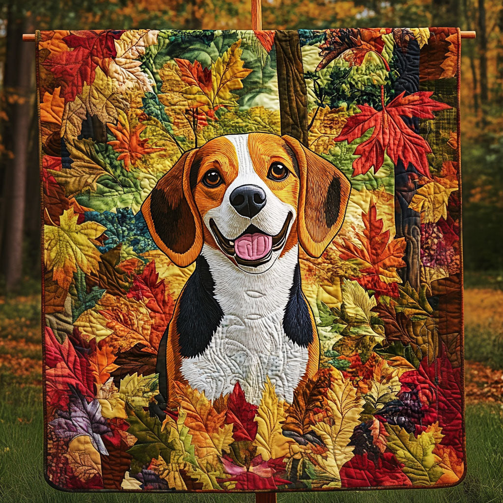 Beagle Forest Trail Quilted Blanket Cute Blankets For Bed