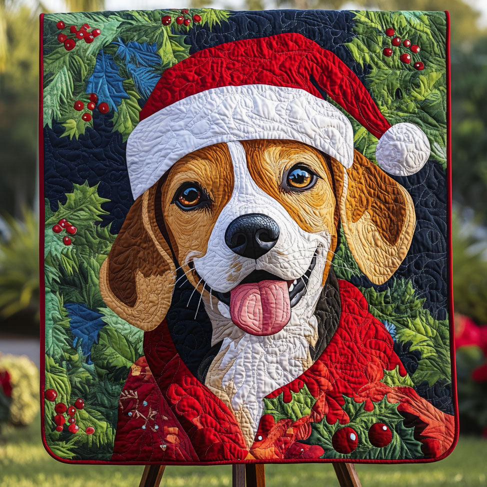 Beagle Holiday Delight Quilted Blanket Cute Blankets For Bed