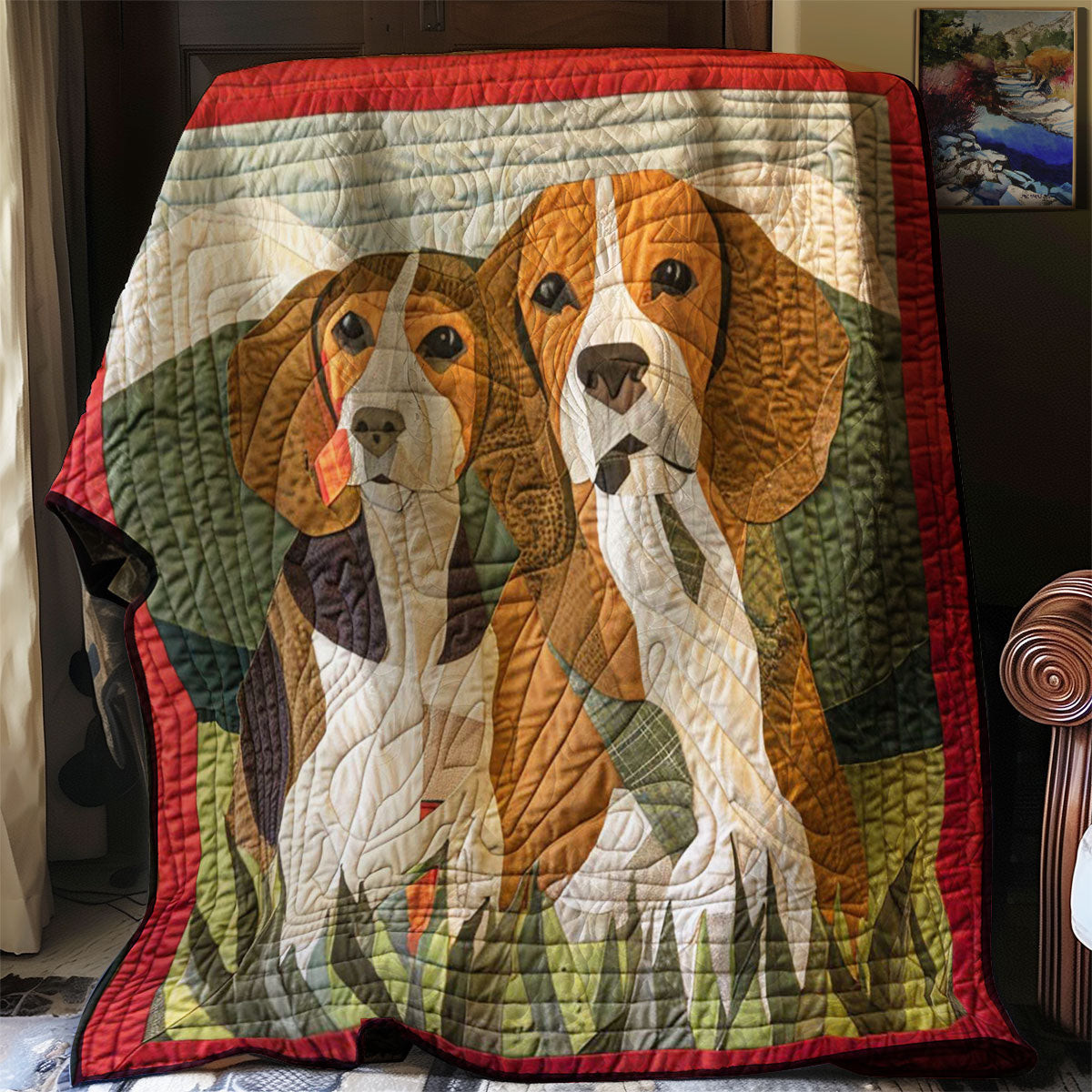Beagle Quilt Blanket Best Throw Blanket Mother's Day Gifts For Wife From Husband