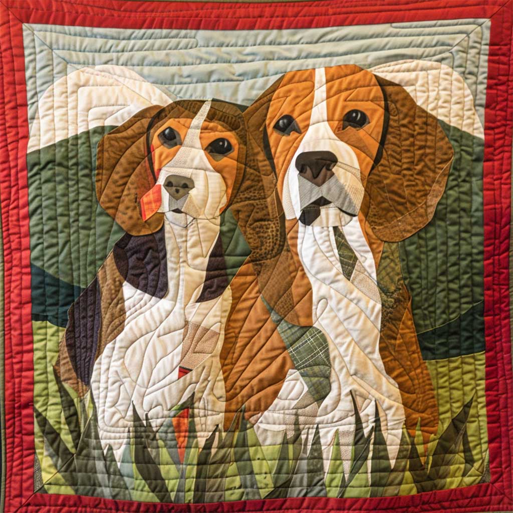Beagle Quilt Blanket Christmas Throw Blanket Best Family Christmas Gifts