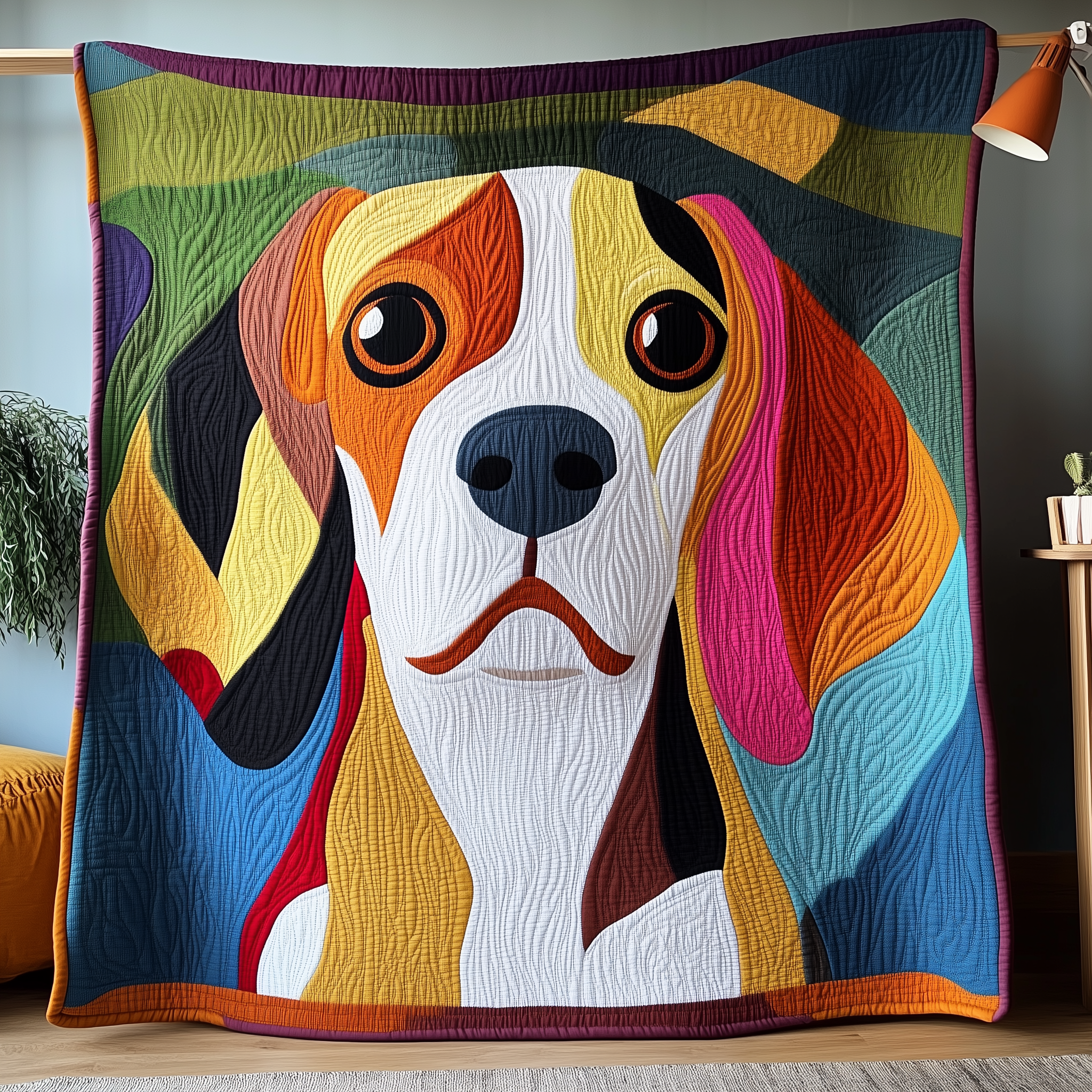 Beagle Quilted Blanket Christmas Throws Beagle Themed Gift for Xmas