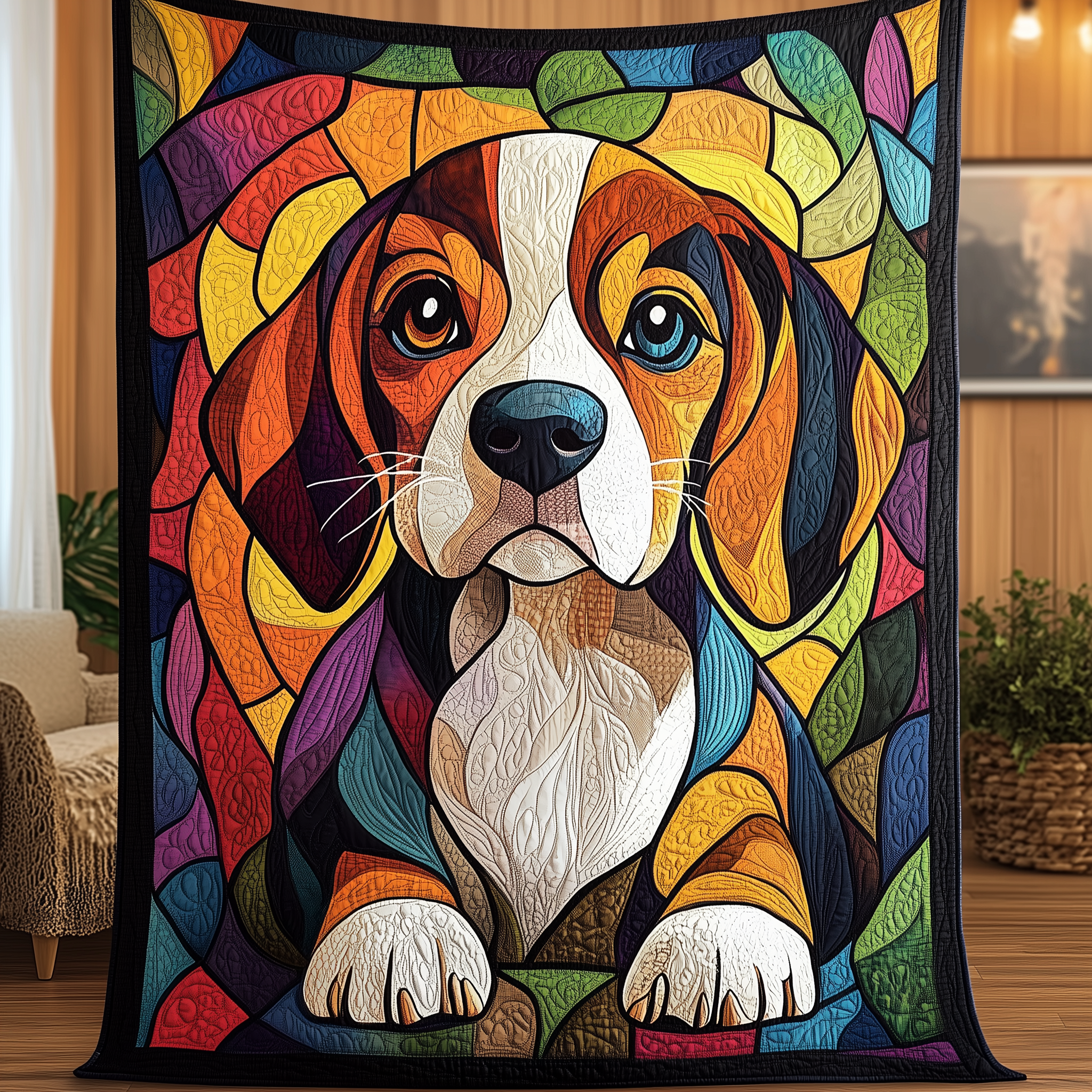 Beagle Quilted Blanket Throws For Couch Christmas Gifts For Grandparents