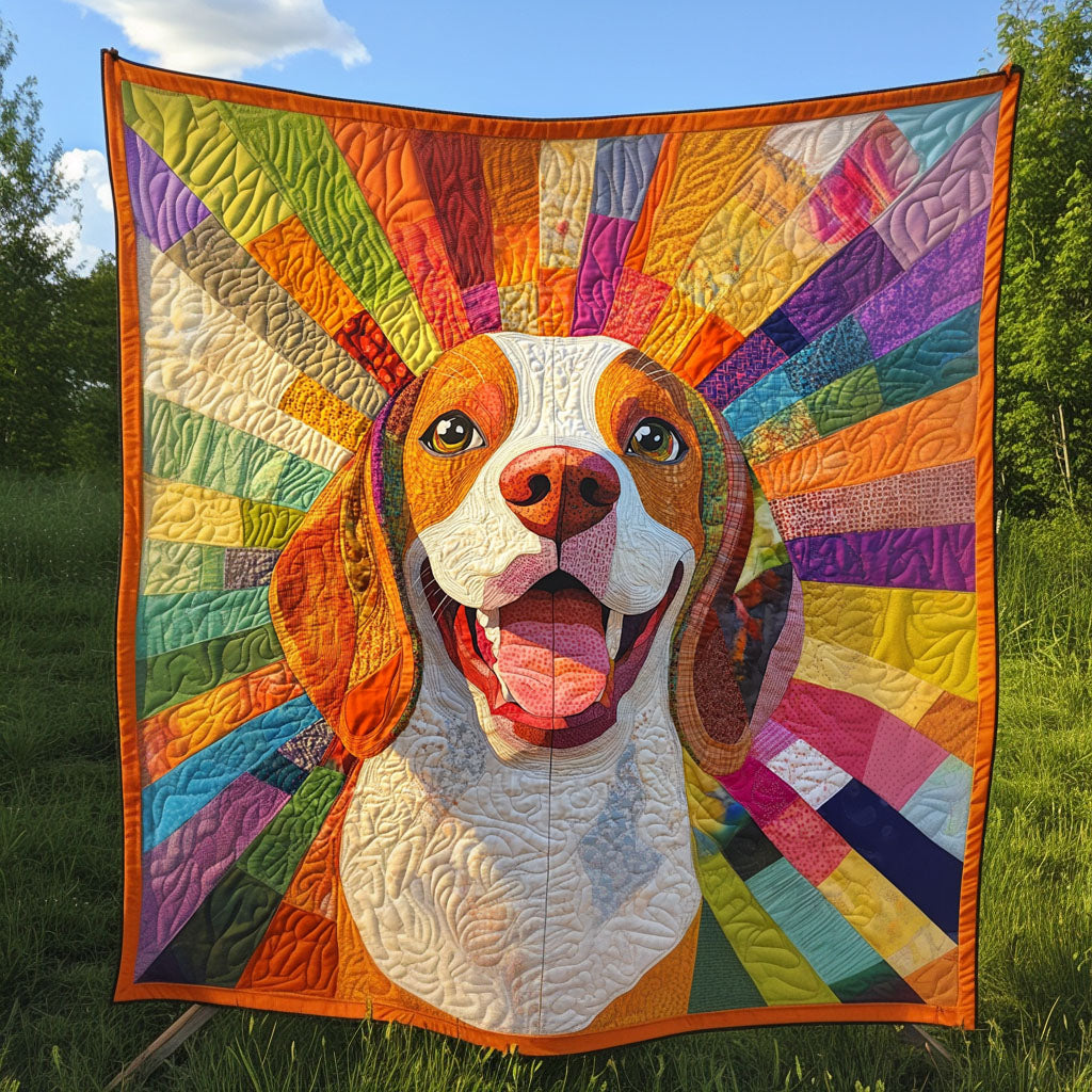 Beagle Sunburst Wonderland Quilted Blanket Cute Blankets For Bed