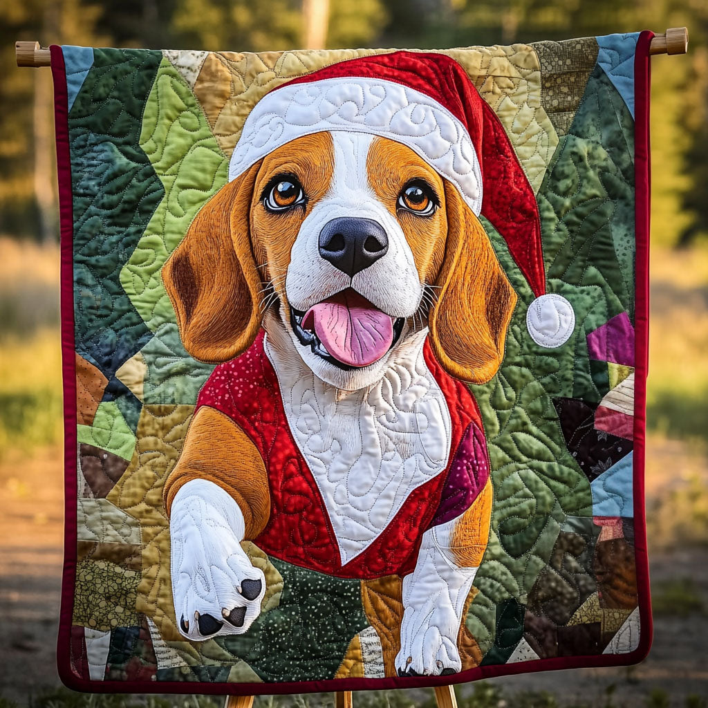 Beagle Winter Companion Quilted Blanket Cute Blankets For Bed