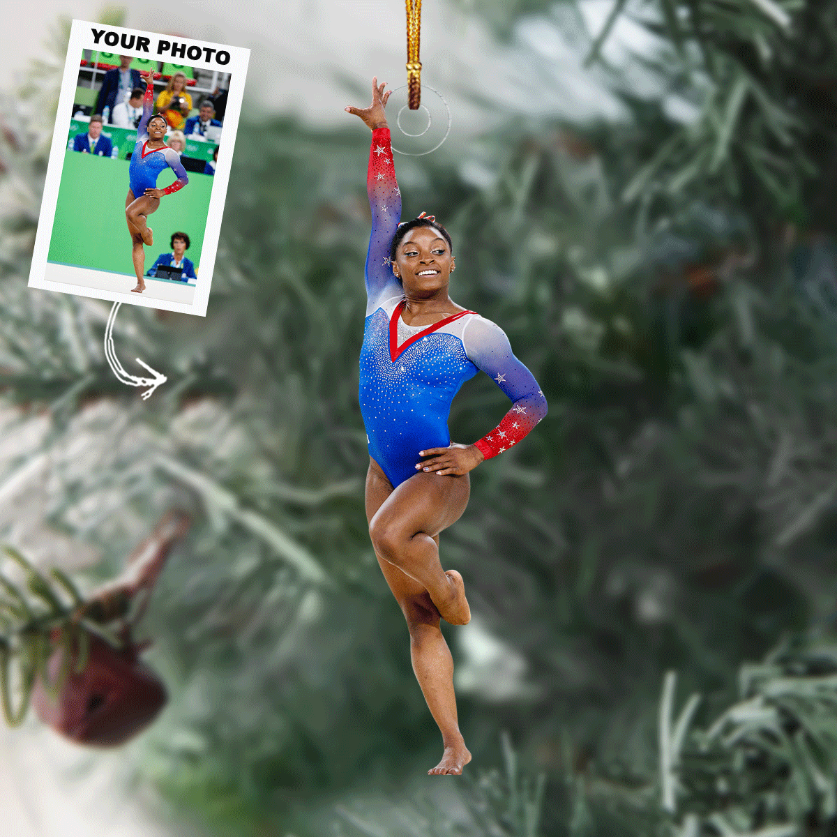 Beam Queen Personalized Photo Mica Ornament Christmas Gift For Gymnastics Lovers