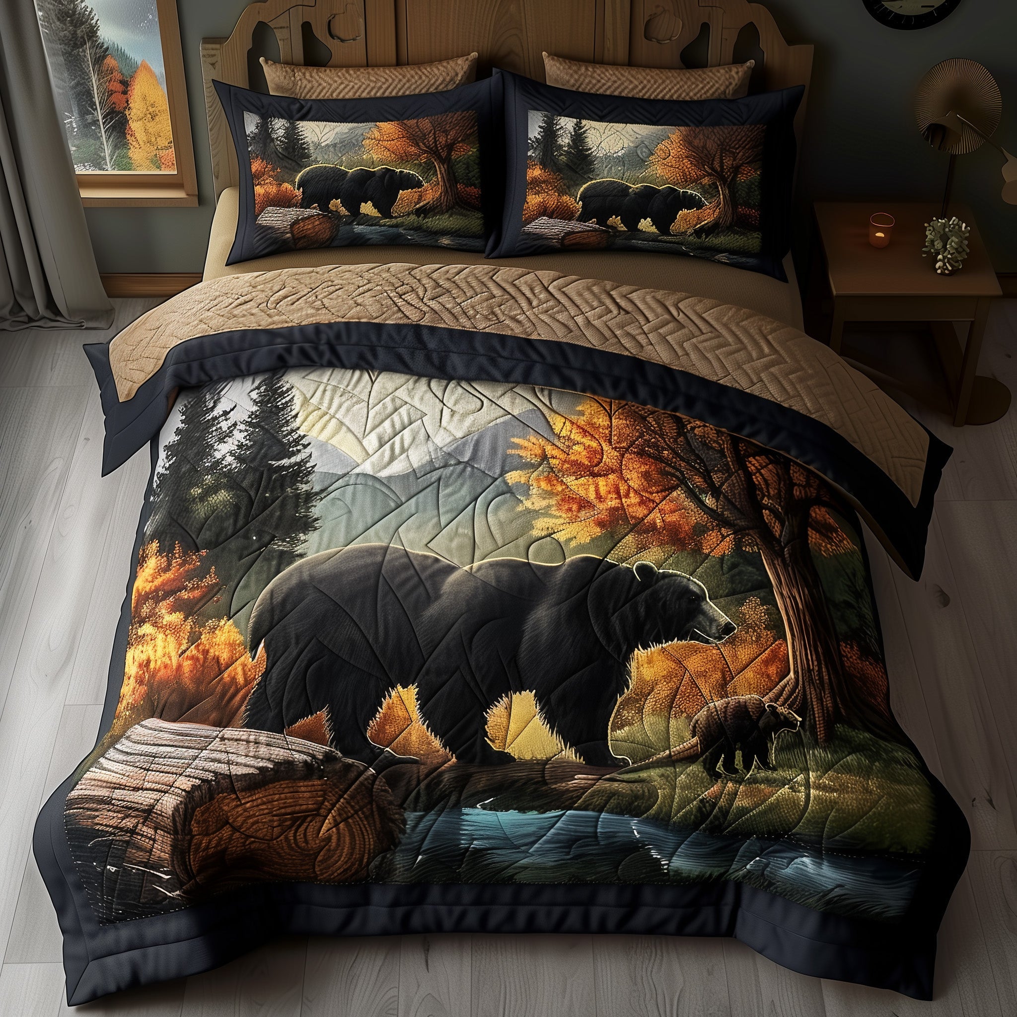 Bear And Cub Duvet Cover Set Holiday Merch Gift