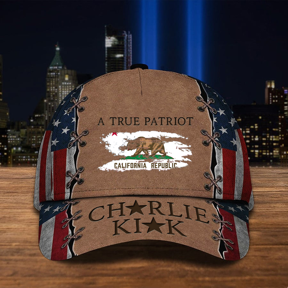 Bear Charlie Kirk A True Patriot Hat Golden Freedom Rest In Peace Baseball Cap Gift Ideas