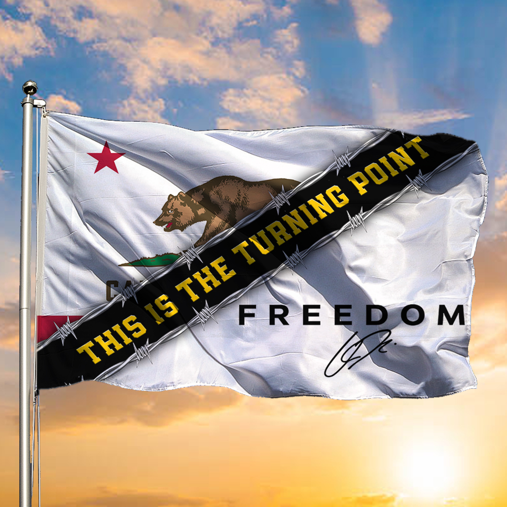 Bear Charlie Kirk Freedom Garden Flag Turning Point USA Golden Freedom Signed Merch Gifts