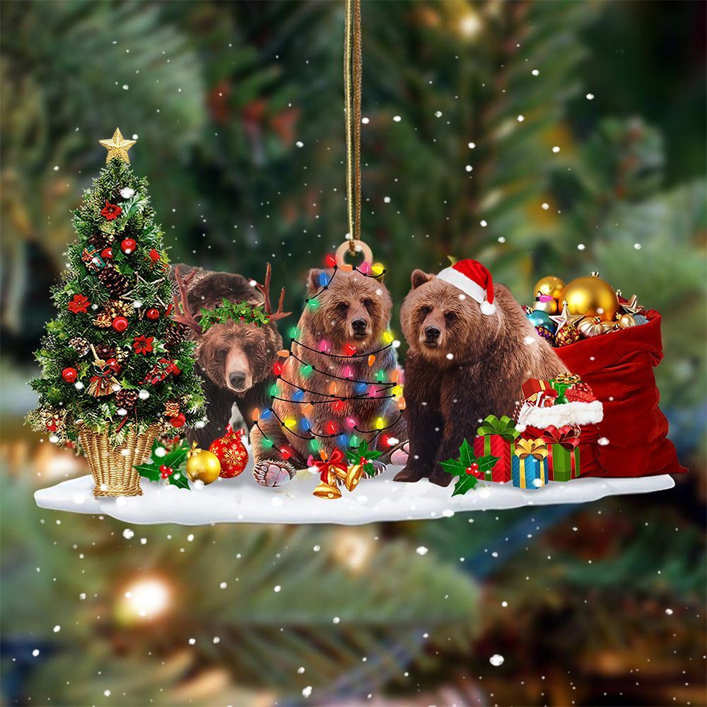Bear Christmas Ornament Cute Bear Christmas Decorations For Xmas Tree 2024 Gift Ideas