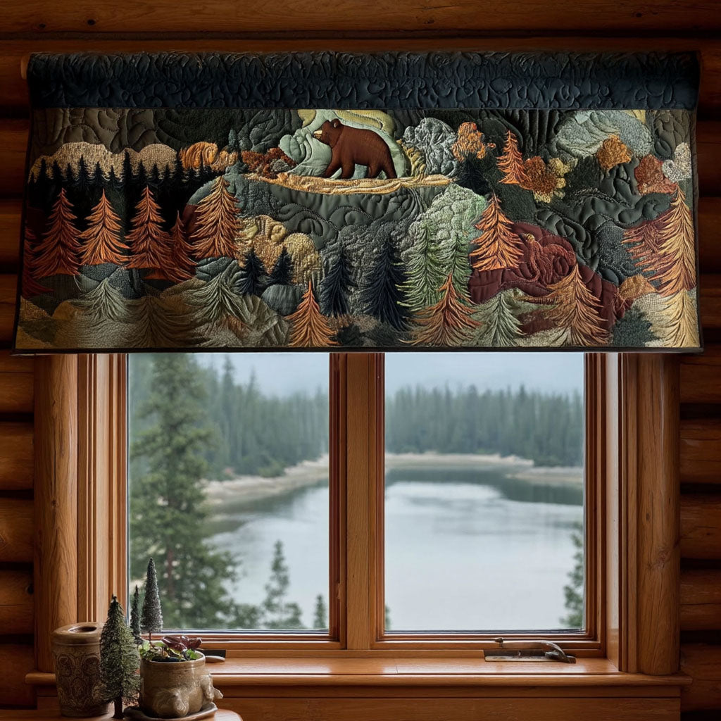 Bear Country Dreams Quilted Valance Quilted Bathroom Valance Xmas Presents For Mother In Law