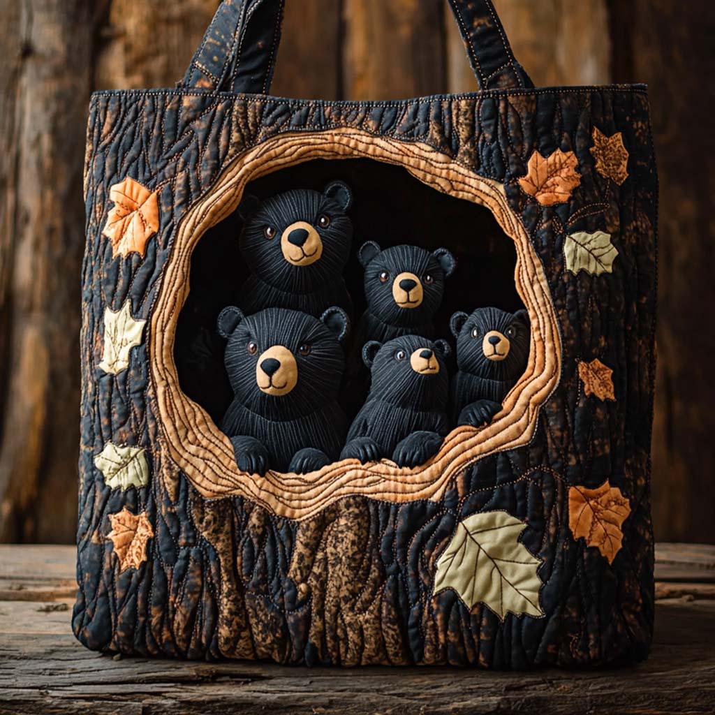Bear Den Family Quilted Tote Bag Bear Gifts For Mom