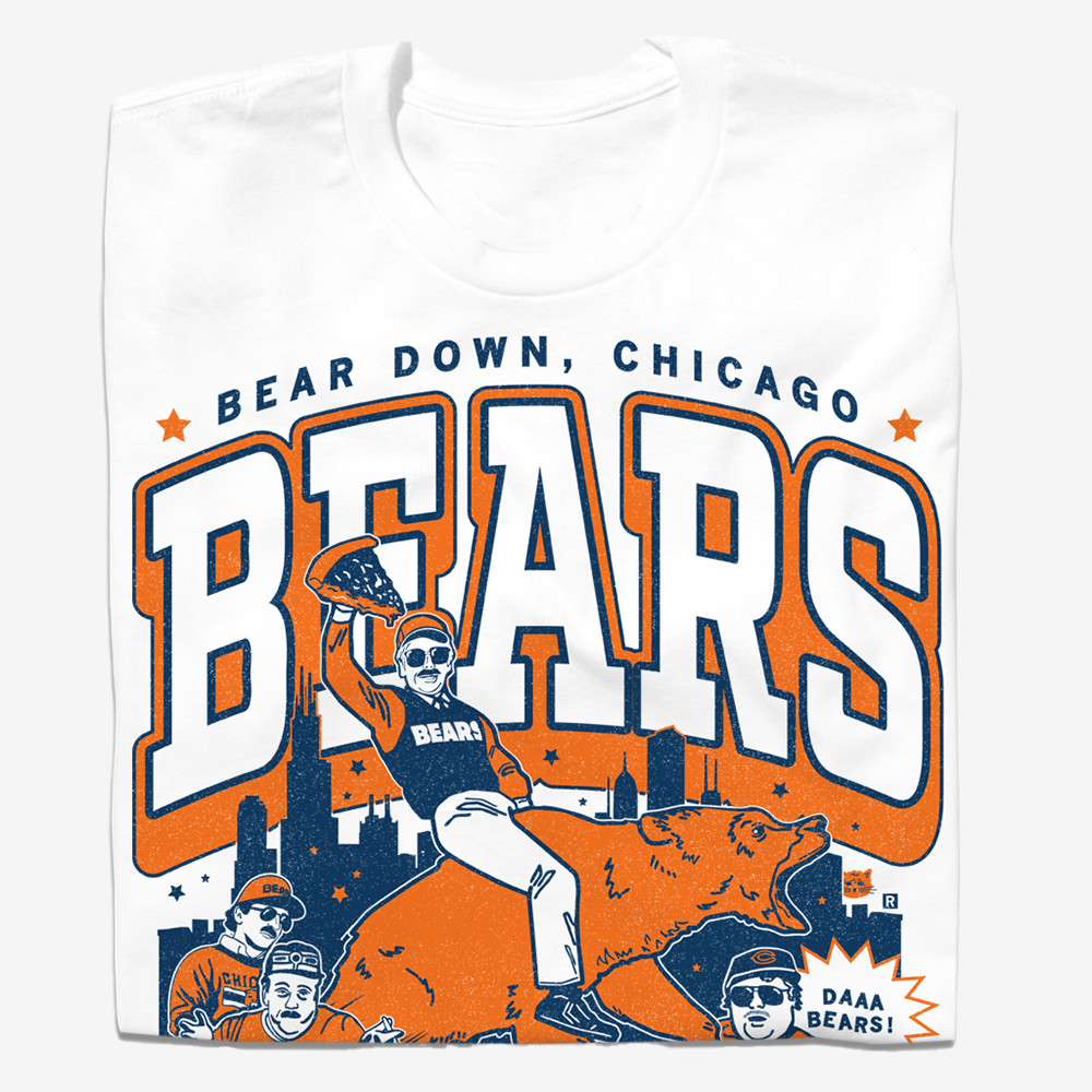 Bear Down Chicago Bears T-Shirt Daaa Bears Chicago Bears Clothes Unique Present Ideas