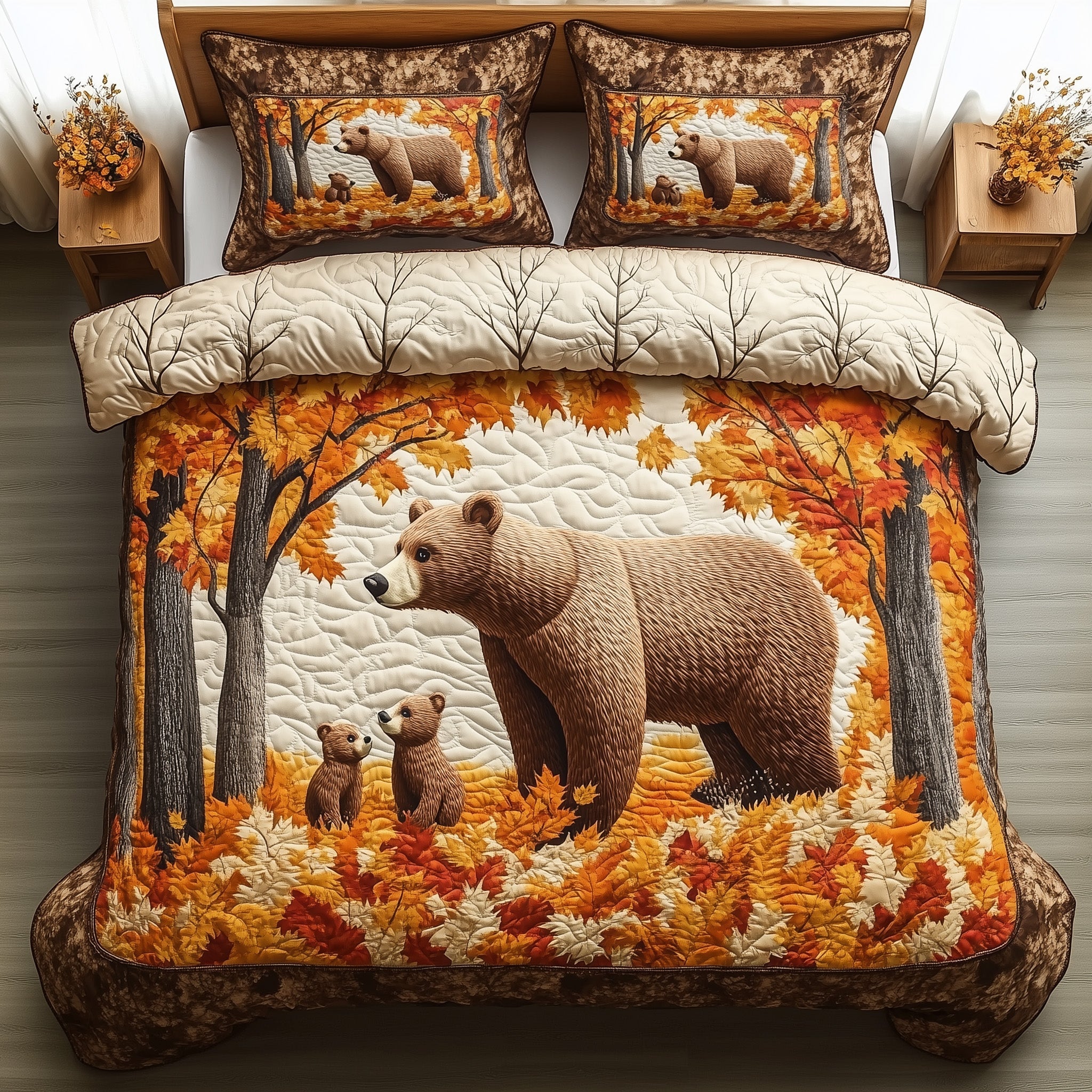 Bear Family Duvet Cover Set Valentineâ€™s Day Merch Gift