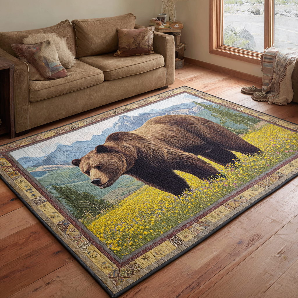Bear Haven Area Rug Unique Front Door Decor Bear Theme Gifts