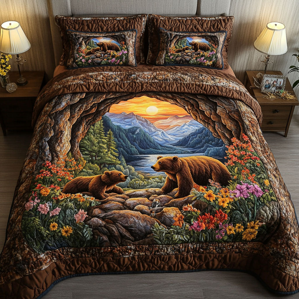 Bear Haven Quilted Bedding Set Cute Bedroom Decor Bear Christmas Presents