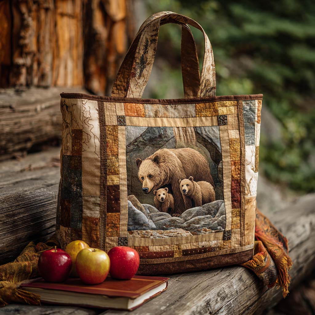 Bear Haven Quilted Tote Bag Gifts For Bear Lovers