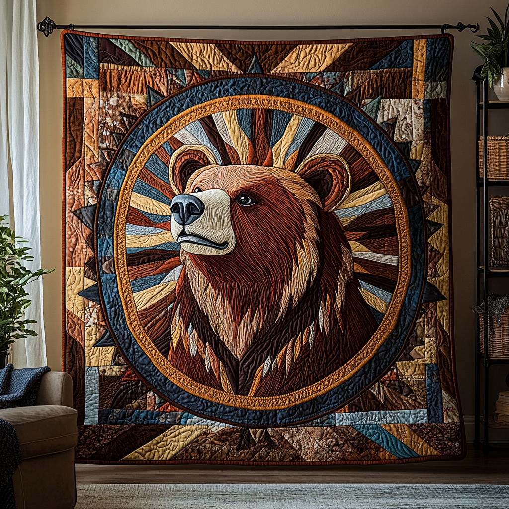 Bear Legend Quilted Blanket Bedroom Xmas Decor Unusual Gifts For Cat Lovers