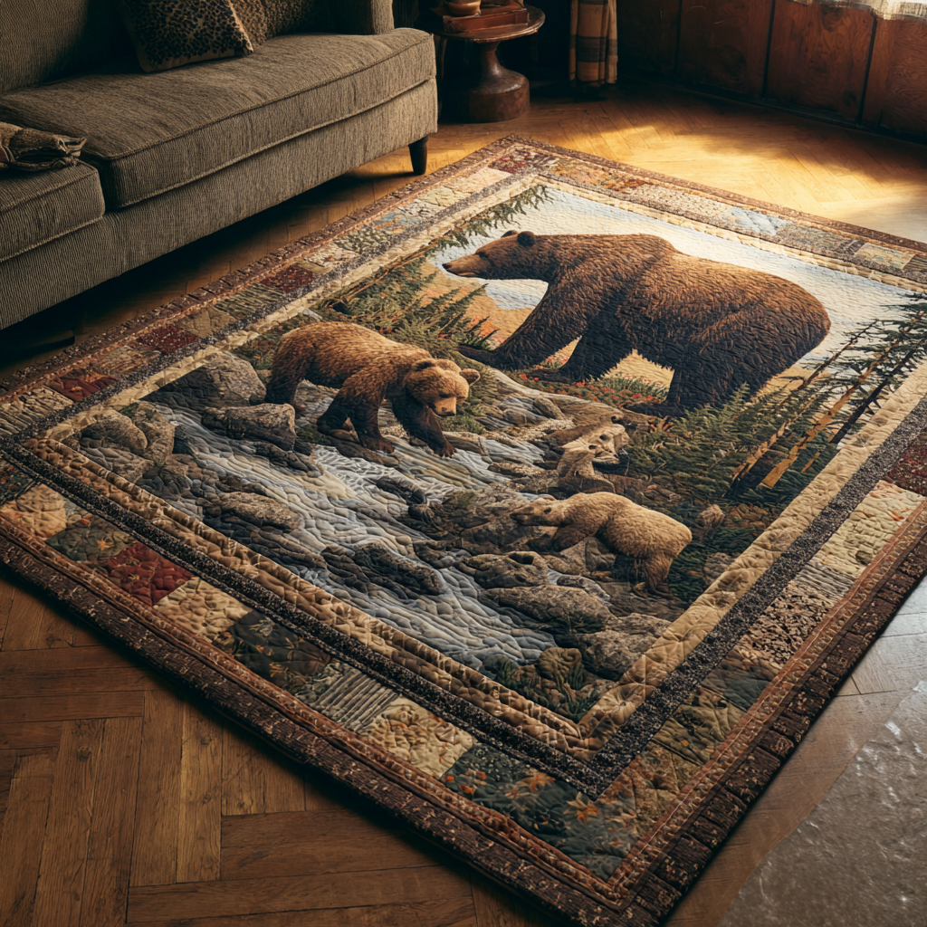 Bear Meadow Area Rug Christmas Decor For Entryway Bear Gifts For Him